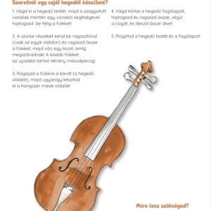 Hangszerkészítő játék gyerekeknek – hegedű